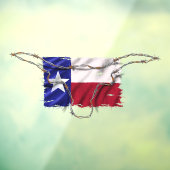 Patriotic Texas Flag Barbed Wire Bull Horns Raamsticker (Vel 3)