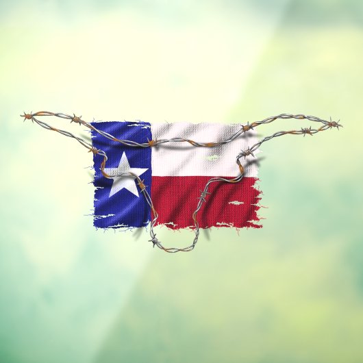 Patriotic Texas Flag Barbed Wire Bull Horns Raamsticker (Vel 3)