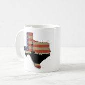 Patriotic Texas Oil Drilling Rig Koffiemok (Voorkant links)