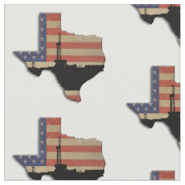 Patriotic Texas Oil Drilling Rig Stof