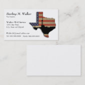 Patriotic Texas Oil Drilling Rig Visitekaartje (Voorkant / Achterkant)