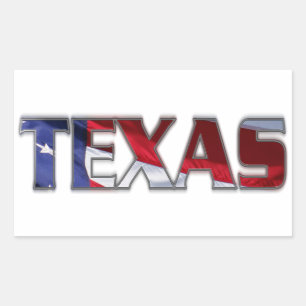 Patriotic Texas Rechthoekige Sticker