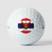 Patriotic Thai Flag Golf Balls, Thailand Golfballen (Voorkant)