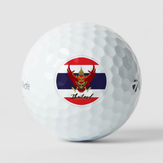 Patriotic Thai Flag Golf Balls, Thailand Golfballen (Voorkant)