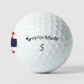Patriotic Thai Flag Golf Balls, Thailand Golfballen (Logo)