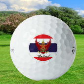 Patriotic Thai Flag Golf Balls, Thailand Golfballen