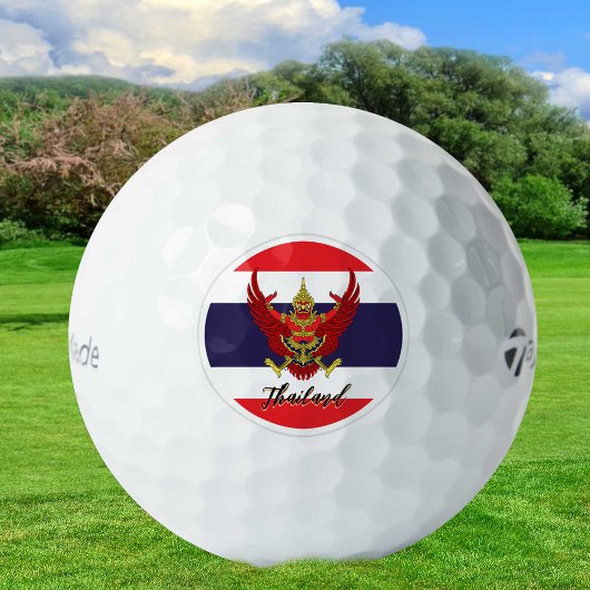 Patriotic Thai Flag Golf Balls, Thailand Golfballen