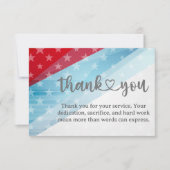 Patriotic Thank You For Your Service Card (Voorkant)