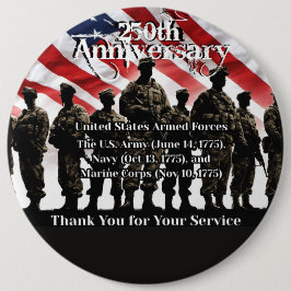 Patriotic Thank you for Your Service Ronde Button 6,0 Cm