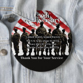 Patriotic Thank you for Your Service Ronde Button 6,0 Cm (In situ)