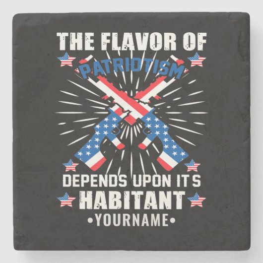 Patriotic The Flavor of Patriotism Stenen Onderzetter (Voorkant)