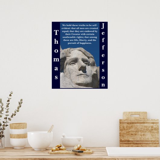 Patriotic Thomas Jefferson Poster (Keuken)