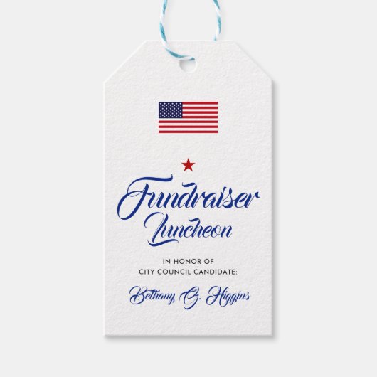 Patriotic Thormed Event | Amerikaanse vlag Cadeaulabel (Voorkant)