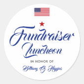 Patriotic Thormed Event | Amerikaanse vlag Ronde Sticker (Voorkant)