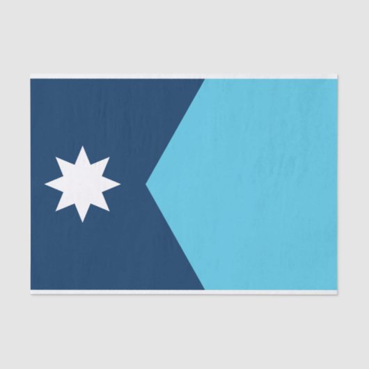 Patriotic tissue paper with flag of Minnesota, USA Tissuepapier (Voorkant)