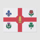 Patriotic tissue paper with flag of Montreal Tissuepapier (Voorkant)