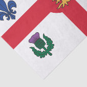 Patriotic tissue paper with flag of Montreal Tissuepapier (Detail)