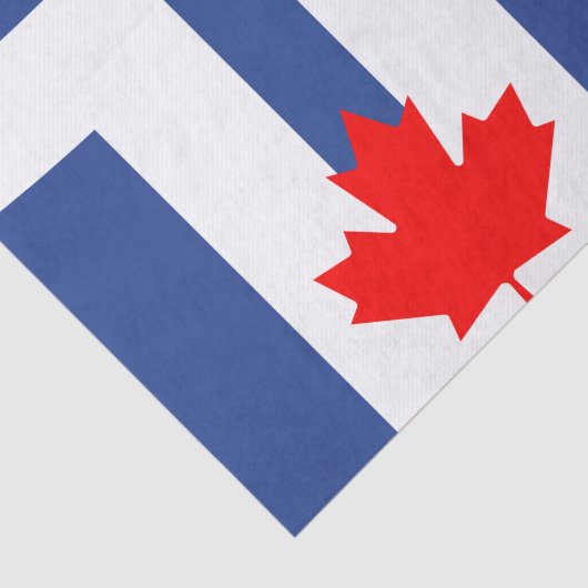 Patriotic tissue paper with flag of Toronto Tissuepapier (Detail)