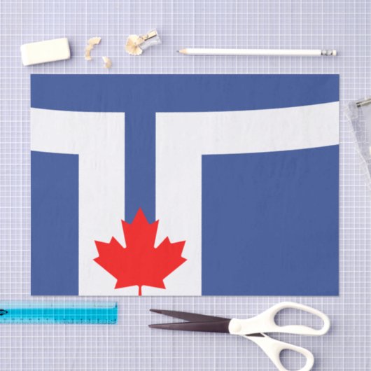 Patriotic tissue paper with flag of Toronto Tissuepapier (Craft)
