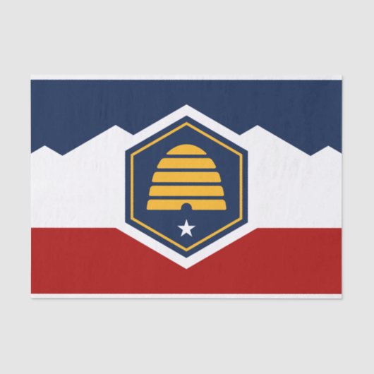 Patriotic tissue paper with flag of Utah, USA Tissuepapier (Voorkant)