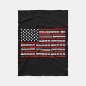 Patriotic Trains Flag For Train Enthusiasts And Ho Fleece Deken (Voorkant)