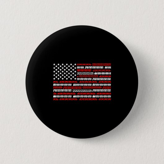 Patriotic Trains Flag For Train Enthusiasts And Ho Ronde Button 5,7 Cm (Voorkant)