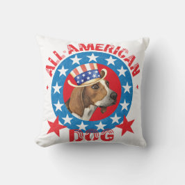 Patriotic Treeing Walker Kussen