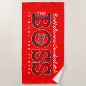 Patriotic Trinidad and Tobago Flag and Name WHITE Strandlaken (Voorkant)