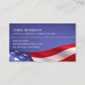 Patriotic Truck Driver Professional Visitekaartje (Achterkant)