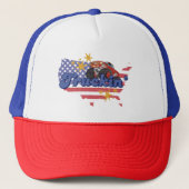 Patriotic Truckin' Trucker Pet (Voorkant)