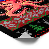 Patriotic Ugly Christmas Sweater Women Kids Men  Poster (Hoek)