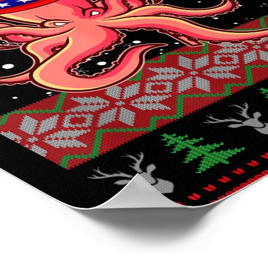 Patriotic Ugly Christmas Sweater Women Kids Men Poster (Hoek)