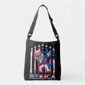Patriotic Uncle Sam Dabbing 4th of July Crossbody Tas (Voorkant)