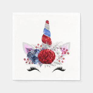 Patriotic Unicorn Napkins Servet