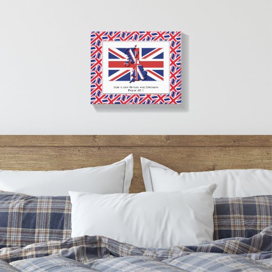Patriotic UNION JACK Foto Canvas Afdruk (Insitu (Slaapkamer))