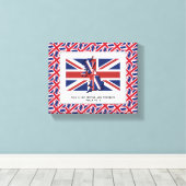 Patriotic UNION JACK Foto Canvas Afdruk (Insitu (Houten vloer))