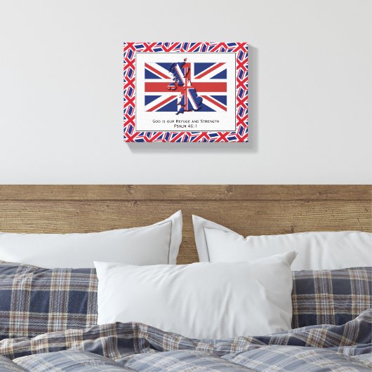 Patriotic UNION JACK Foto Canvas Afdruk (Insitu (Slaapkamer))