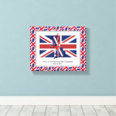 Patriotic UNION JACK Foto Canvas Afdruk (Insitu (Houten vloer))