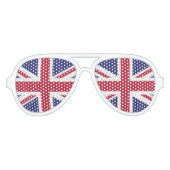 Patriotic United Kingdom Flag Aviator Zonnebril (Voorkant)
