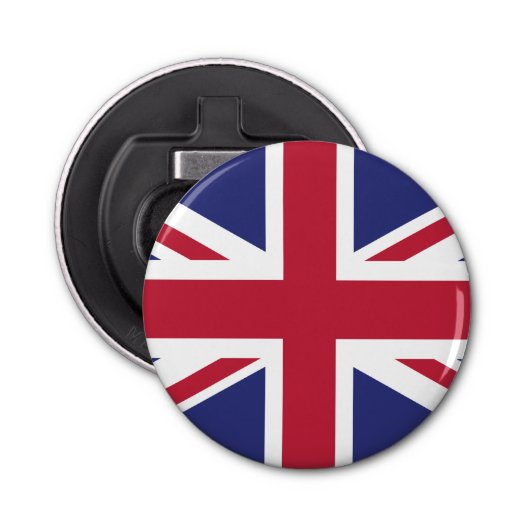 Patriotic United Kingdom Flag Button Flesopener (Voorkant)