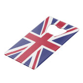 Patriotic United Kingdom Flag Creditkaart Flessenopener (Voorkant Gekanteld)