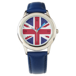 Patriotic United Kingdom Flag Horloge