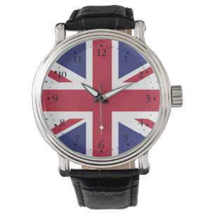 Patriotic United Kingdom Flag Horloge