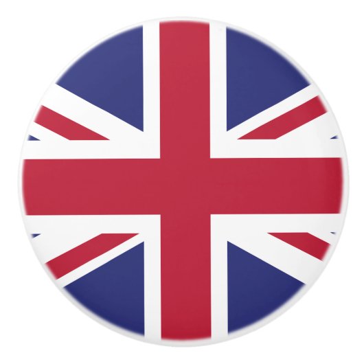 Patriotic United Kingdom Flag Keramische Knop (Voorkant)