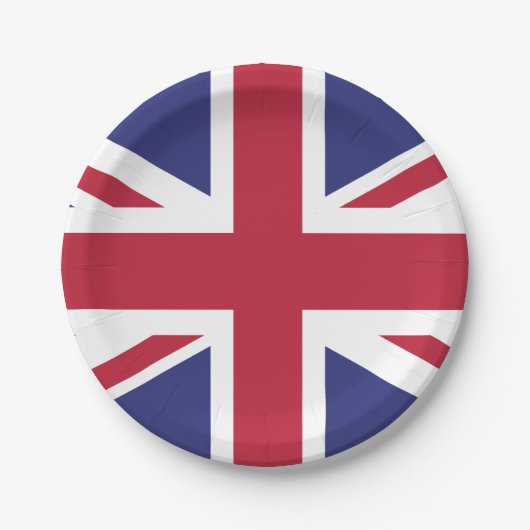 Patriotic United Kingdom Flag Papieren Bordje (Voorkant)