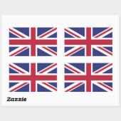 Patriotic United Kingdom Flag Rechthoekige Sticker (Vel)