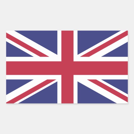 Patriotic United Kingdom Flag Rechthoekige Sticker (Voorkant)