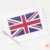 Patriotic United Kingdom Flag Rechthoekige Sticker (Envelop)