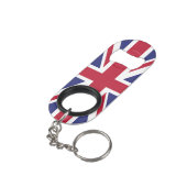 Patriotic United Kingdom Flag Sleutelhanger Flessenopener (Achterkant Gekanteld)