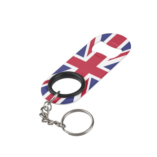 Patriotic United Kingdom Flag Sleutelhanger Flessenopener (Achterkant Gekanteld)